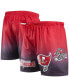 ფოტო #2 პროდუქტის Men's Black, Red Tampa Bay Buccaneers Ombre Mesh Shorts