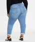 Фото #4 товара Trendy Plus Size High-Rise Straight-Leg Jeans, Regular and Short Lengths, Created for Macy's