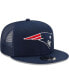 Фото #4 товара Men's Navy New England Patriots Classic Trucker 9FIFTY Snapback Hat
