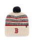 Фото #1 товара Men's Natural Boston Red Sox Tavern Cuffed Knit Hat with Pom