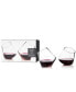 Rolling Crystal Wine Glasses, Set of 2, 12 Oz