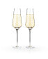 Фото #1 товара Raye Angled Crystal Champagne Flutes, Set of 2, 8 Oz