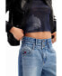 Women's Double-waistband balloon jeans