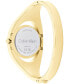 ფოტო #3 პროდუქტის Women's Two Hand Gold-Tone Stainless Steel Bangle Bracelet Watch 30mm