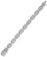 ფოტო #4 პროდუქტის Cubic Zirconia Pavé Puffed Mariner Link Chain Bracelet in Sterling Silver, Created for Macy's