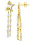 ფოტო #1 პროდუქტის Cubic Zirconia Star Dangle Drop Earrings in 14k Gold-Plated Sterling Silver