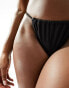 Фото #4 товара Miss Selfridge thin strap high leg bikini bottom in black