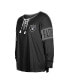 Фото #2 товара Women's Black Las Vegas Raiders Plus Size Lace-Up Notch Neck Long Sleeve T-shirt
