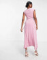 ASOS DESIGN cut out side detail midi dress in pink