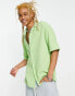 COLLUSION revere waffle summer short sleeve shirt in lime