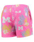 Men's Pink Michigan Wolverines Neon Floral Swim Trunks