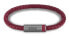 Stylish burgundy leather bracelet Ares Single 1580626