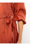 Фото #13 товара LCW Casual Kadın Gömlek Yaka Düz Elbise