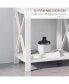 Фото #7 товара Side Table, Farmhouse End Table With Storage Drawer, Open Shelf And X-Frame, Bedside Table For Living Room, White