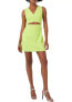 Фото #1 товара French Connection Whisper V Neck Cut Out Dress Sharp Green 4