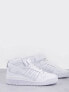 Фото #1 товара adidas Originals Forum Mid trainers in triple white