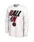Фото #3 товара Men's White Oklahoma Sooners Ball In Bench Long Sleeve T-shirt