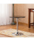 Adjustable Wood and Metal Bar Table in Black