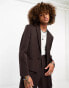 ASOS DESIGN suit jacket in brown