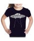 ფოტო #1 პროდუქტის Big Girl's Word Art T-shirt - Flying Saucer UFO