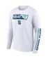 Фото #3 товара Men's White Seattle Kraken Breakaway Combo Long Sleeve T-shirt