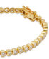 ფოტო #2 პროდუქტის Gold-Tone Cubic Zirconia Heart Tennis Bracelet