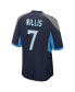 Фото #2 товара Men's Malik Willis Navy Tennessee Titans 2022 NFL Draft Pick Player Game Jersey