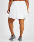 Фото #2 товара Plus Size Side-Slit Skort, Created for Macy's