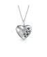 Bling Jewelry personalized Dog Cat Pet Kitten Puppy Black Paw Prints Heart Shape Pendant Necklace for Women.925 Sterling Silver