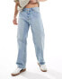 Фото #1 товара Hollister baggy fit jeans in light wash blue