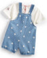 Фото #2 товара Baby Minnie Mouse T-Shirt & Shortall, 2 Piece Set