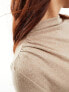 Фото #7 товара Stradivarius drape detail knitted top in beige