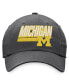 Men's Charcoal Michigan Wolverines Slice Adjustable Hat