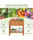 Фото #11 товара Rectangle Wood Flower Planter Box Portable Raised Vegetable Patio