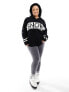 Threadbare Plus Ski hooded jumper in monochrome