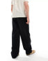 Фото #2 товара ASOS DESIGN wide linen chino trousers in black