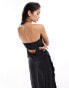 Фото #3 товара Pretty Lavish textured halter top co-ord in black