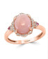 ფოტო #1 პროდუქტის EFFY® Pink Opal (2 5/8 ct.t.w.) and Diamond (1/10 ct.t.w.) Ring in 14K Rose Gold