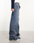 Фото #4 товара ASOS DESIGN pull on wide leg jean in mid blue