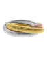 ფოტო #1 პროდუქტის Tarnish Resistant 14K Gold-Plated 3-Layer Tri-Color Omega Chain Bracelet