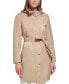 ფოტო #1 პროდუქტის Women's Zip-Front Hooded Belted Raincoat