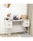 Фото #2 товара 48 Inch Home Office Computer Desk with 4 Drawers-White