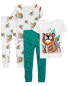 Baby 4-Piece 100% Snug Fit Cotton Pajamas 24M