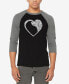 Men's Dog Heart Raglan Baseball Word Art T-shirt