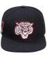 Men's Black Morehouse College Maroon Tigers Arch Over Logo Evergreen Snapback Hat