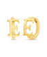 Фото #2 товара Серьги Kensie Золотистые буквы "А" - модель Huggie Hoop