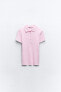 Ribbed polo t-shirt