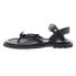 Фото #9 товара A.S.98 Tarron A84001-101 Womens Black Leather Strap Sandals Shoes
