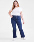 Фото #1 товара Plus Size Mid Rise Curvy Bootcut Jeans, Created for Macy's