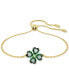 ფოტო #1 პროდუქტის Gold-Tone Idyllia Green Crystal Bracelet